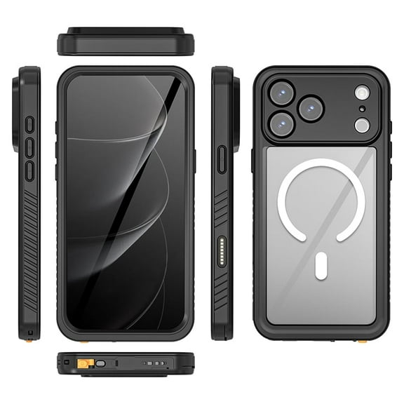 Compatible with For iPhone 17 Pro Max Case,Waterproof Built-in Screen & Camera Protector IP68 Underwater Full Body 17FT Military Dropproof Shockproof Phone Case 6.9"