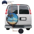 thumbnail image 4 of KAKALAD Beach palm trees Spare Tire Cover Universal Vehicle Accessories Buckle Car Tools 15”in, 4 of 6