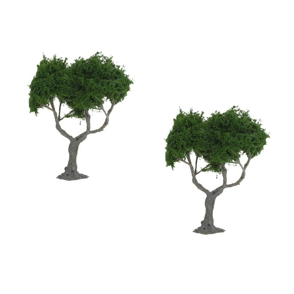 OUNONA 2pcs Mini Model Trees Model Train Scenery Miniature Trees Artificial Tree Model Railroad Scenery Diorama Supplies Scenery Landscape