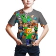thumbnail image 1 of Minecraft Game Printed Short Sleeve T-shirt Kids Tops, 1 of 5