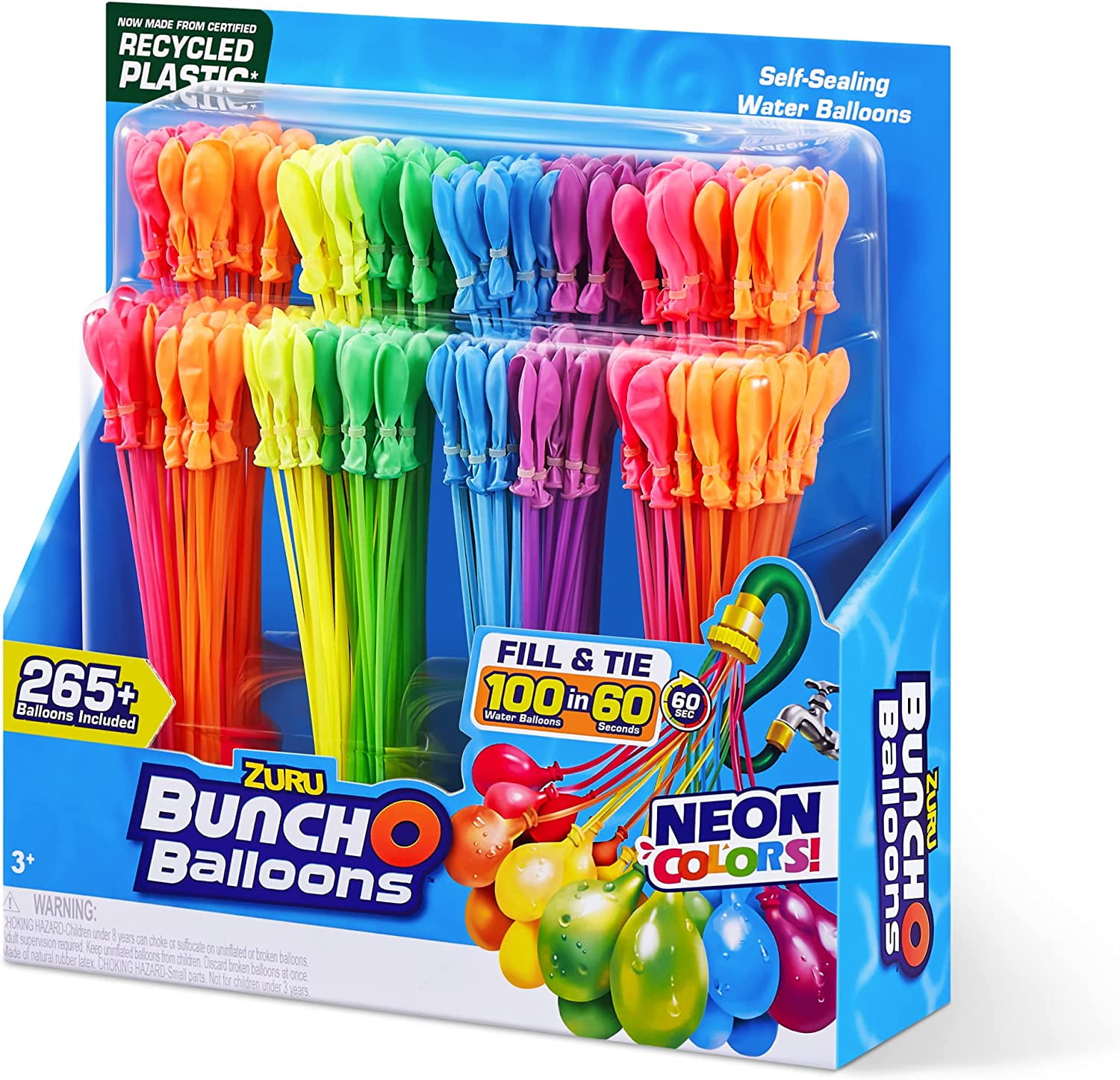 Bunch O Balloons 8pk Rapid Filling Self Sealing Water Balloons - Neon by ZURU