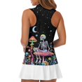 thumbnail image 5 of Whosucclay Skull Mushroom Golf Shirts for Women for Ladies, Sleeveless Women's Golf Shirt Half Zip Collar Easy Clean Golf Sleeveless Top, 5 of 7