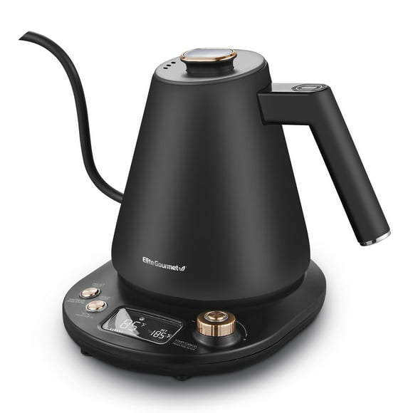 Elite Gourmet EKT3001 1L Digital Water Kettle, 304 Stainless Steel Interior, Programmed Temperatures, Keep Warm Function, Cordless, 360° Base, Au