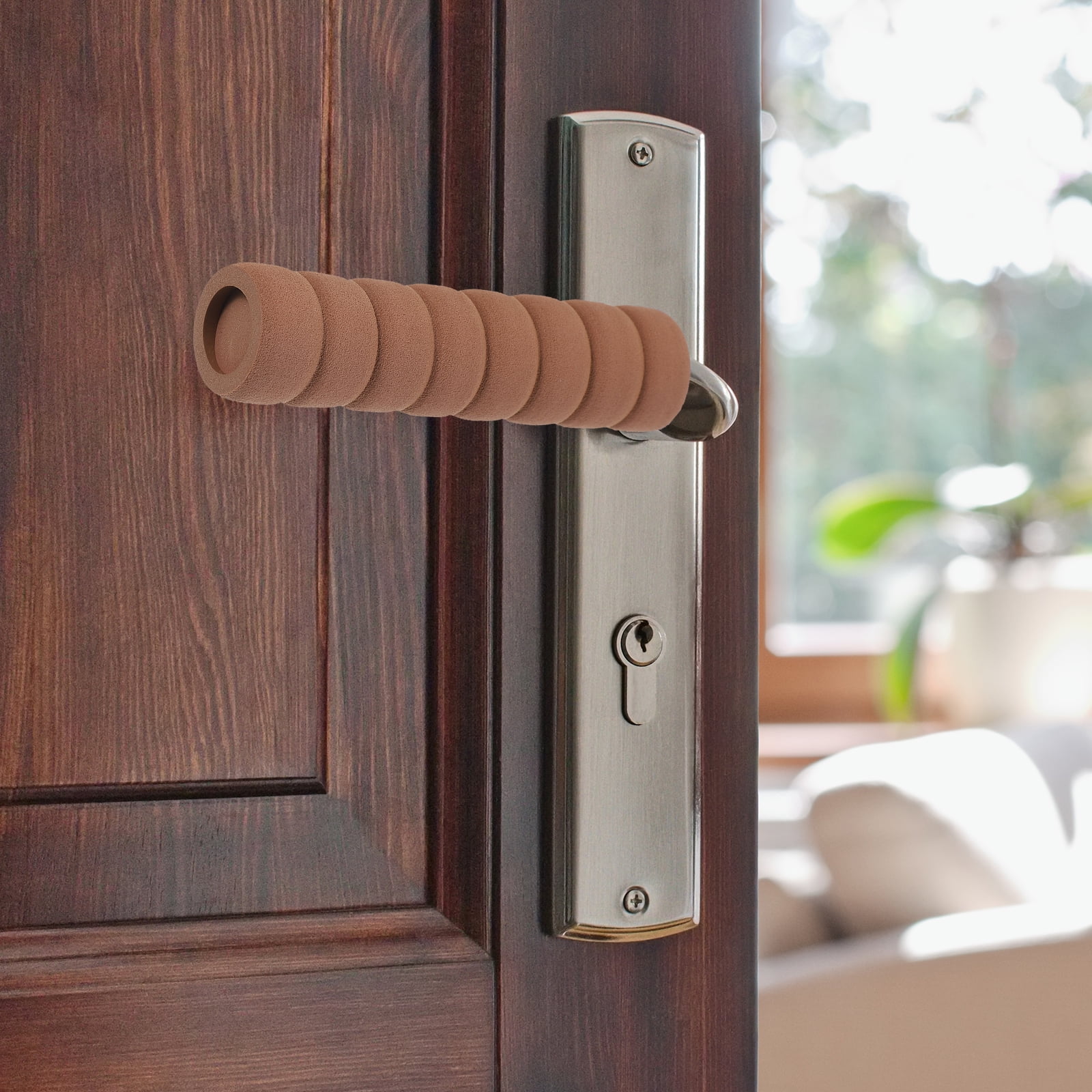 Unique Bargains Safety Anti-Collision Door Handle Protector Covers Black