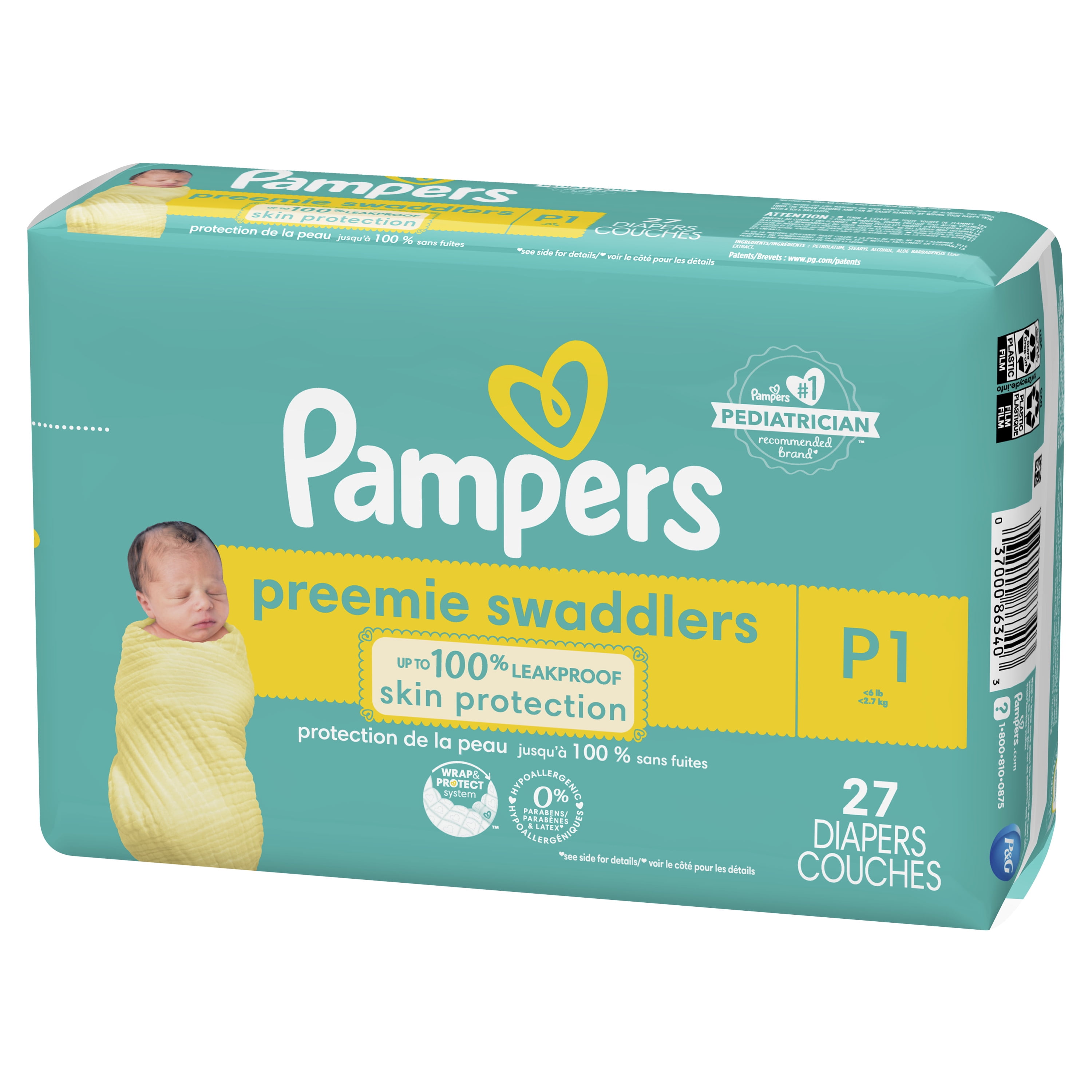 Pampers Swaddlers Baby Diapers Size Preemie, 27 Count (Select for More Options)