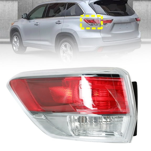 Fit for 14-16 Highlander Tail Light Housing Assembly LH (without Bulbs)