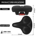 thumbnail image 3 of Asiento de bicicleta WUVOP de gran tamaño, ancho e impermeable para pelotones y bicicletas, 3 of 6