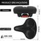 thumbnail image 3 of Asiento de bicicleta WUVOP de gran tamaño, ancho e impermeable para pelotones y bicicletas, 3 of 6