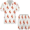 thumbnail image 3 of Sdmnsg-T Ensemble de Pyjama pour Femmes Poulet et Coq Manches Courtes Ensemble de Détente 2 Pcs, 3 of 4