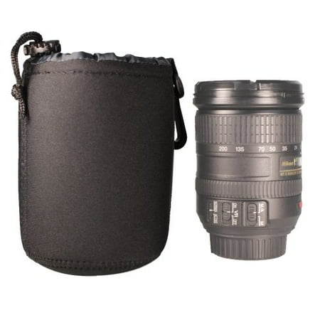 Foto&Tech DSLR camera Drawstring Soft Neoprene Lens Pouch Bag Cover for Canon Nikon Sony Panasonic Fujifilm Olympus Pentax Sigma DSLR/SLR/EVIL Camera (Medium)
