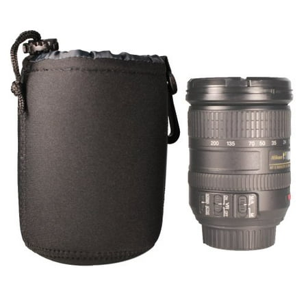 Foto&Tech DSLR camera Drawstring Soft Neoprene Lens Pouch Bag Cover for Canon Nikon Sony Panasonic Fujifilm Olympus Pentax Sigma DSLR/SLR/EVIL Camera (Best Fujifilm Dslr Camera)