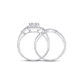 thumbnail image 3 of 14kt White Gold Baguette Diamond Bridal Wedding Ring Band Set 5/8 Cttw, 3 of 4