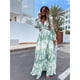 thumbnail image 1 of Mujer túnica playa cubrir 2022 verano Sexy cuello en V espalda descubierta ahueca hacia fuera la manga de la linterna Maxi vestido femenino Club fiesta vestidos largos Tan Jianjun  unisex, 1 of 2