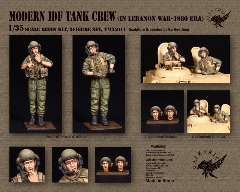 Valkyrie Miniatures 1:35 Modern IDF Tank Crew Lebanon War 1980 2 ...