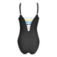 thumbnail image 5 of Sngxgn Swimsuit Women - Tummy Control Bathing Suits, Unique Design Criss Cross Back, Ruched Swimwear(Black,M), 5 of 5