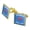 Gold, variant on You Make My Heart Race Funny Humor Square Cufflink Set - Silver or Gold
