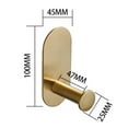 thumbnail image 3 of 2X Wall Mounted Hand Towel Bar Rack Brushed Gold Stainless Steel Round Toilet Paper Holder Hardware Accessories,10cm, 3 of 4