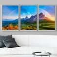 thumbnail image 3 of wall26 Framed Canvas Print Wall Art Set Vibrant Rainbow Mountain Range Valley Nature Wilderness Photography Realism Decorative Landscape Colorful for Living Room, Bedroom, Office - 24"x36"x, 3 of 5