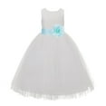 thumbnail image 2 of Ekidsbridal Girl Baptism Flower Girl Dress - Ivory Lace Heart Cutout with Tulle 172T-A (Size: 2-14), 2 of 3