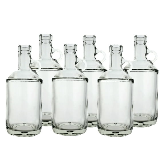 Moonshine Flint Bar Top Spirit Bottles - Pack of Six Bottles
