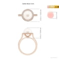 thumbnail image 4 of ANGARA Freshwater Cultured Pearl Halo Ring with Milgrain in 14K Rose Gold for Women | June Birthstone, Birthday, Anniversary, Jewelry Gift for Women | Pearl Ring, 4 of 8