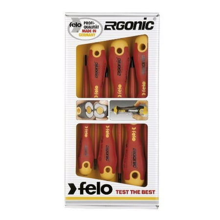 

Felo 07157 53169 Ergonic Insulated Slotted & Phillips Screwdrivers Set of 6