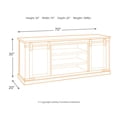 thumbnail image 5 of Ashley Furniture Budmore 60"" TV Stand in Rustic Brown, 5 of 6