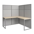 thumbnail image 1 of Easy Office L Shaped Cubicle Desk in Natural Elm - Engineered Wood, 1 of 7