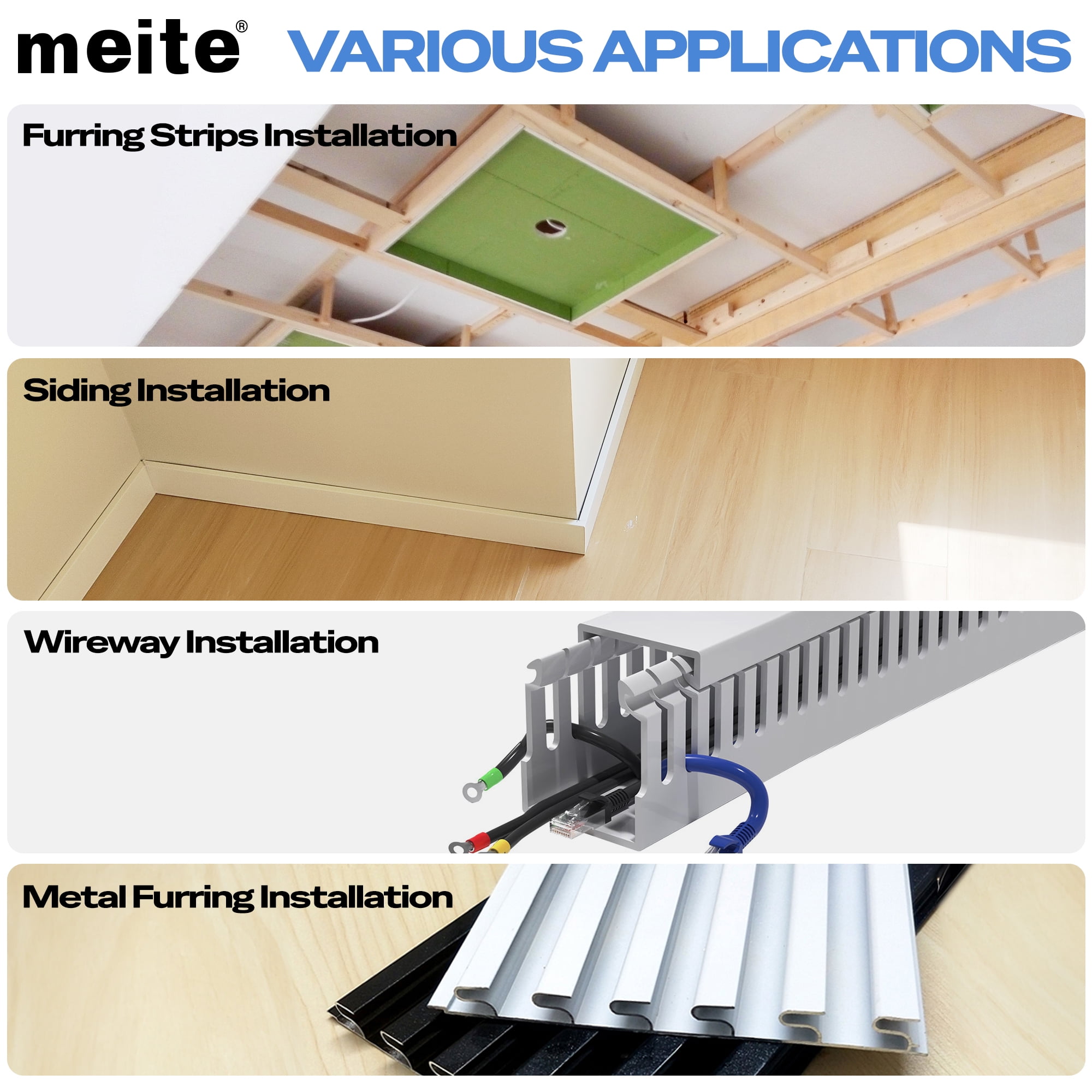 Meite ST64E 14 Gauge  Heavy Duty 3/4" to 2-1/2"Length Pneumatic Concrete T Nailer with 400 PCS Staples