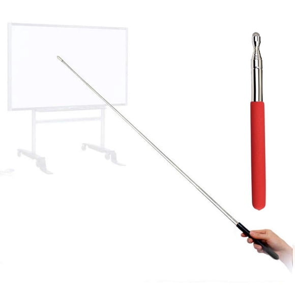 Puntero telescópico para profesores, puntero de enseñanza para aula, puntero retráctil de metal a ma