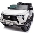 thumbnail image 2 of Lexus GX550 24V 2 Seater Ride On Car for Kids with Remote Control, Electric Car for Kids with Suspension, Bluetooth Music, LED Lights, Cars for Kids Ages 3-6,White, 2 of 8