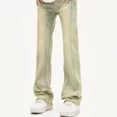 thumbnail image 4 of Pantalones vaqueros de hombre Bootcut con bolsillos Pantalones vaqueros para hombre Pantalones ajustados Slim Fit Lavado Ajustado Tubo Vintage Elástico Acampanado Kpop, 4 of 5