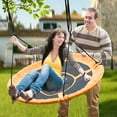 thumbnail image 6 of PRINIC 43" Saucer Tree Swing for Kids, Waterproof Flying Saucer Swing for indoor/playground Textilene fabric seat & Stainless steel frame, 6 of 10