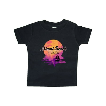 

Inktastic Miami Beach Florida Vacation Sunset Gift Baby Girl T-Shirt