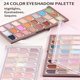 thumbnail image 5 of Paleta de sombras de ojos metálicas con brillo mate, colores naturales mezclables de larga duración, maquillaje, sombras de ojos, cosméticos, 5 of 7
