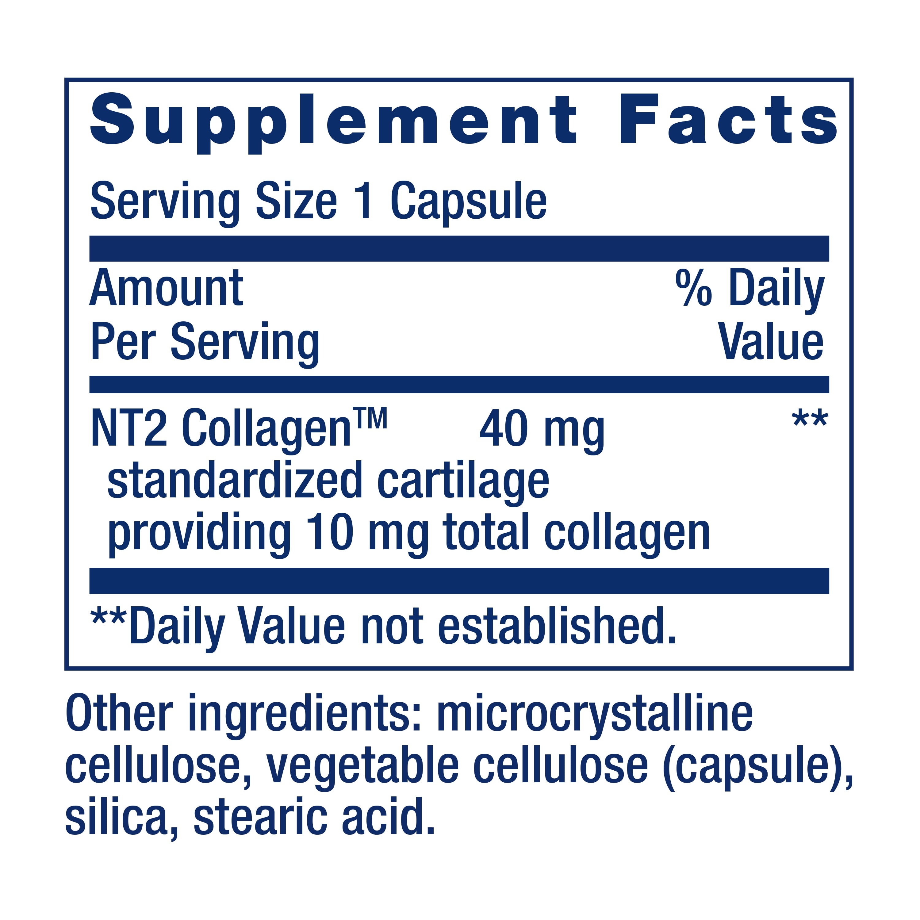 Life Extension NT2 Collagen™, 40 mg - Joint Health Supplement Supports Joint Comfort & Mobility - Gluten-Free, Non-GMO - 60 Small Capsules (2-Month Supply)