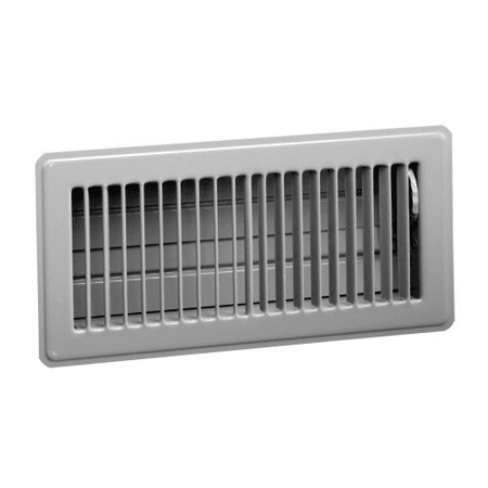 White Victorian Register - AMERICAN METAL PRODUCTS 413W4X12-R 4x12 White Floor Register