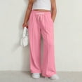 thumbnail image 2 of Cute Pants for Girls 10-12 with Bows Girls Sweatpants Kids Soft Athletic Lounge Joggers Elastic Waist Casual Trousers Pants Cute Clothes for Teen Girl, 2 of 5