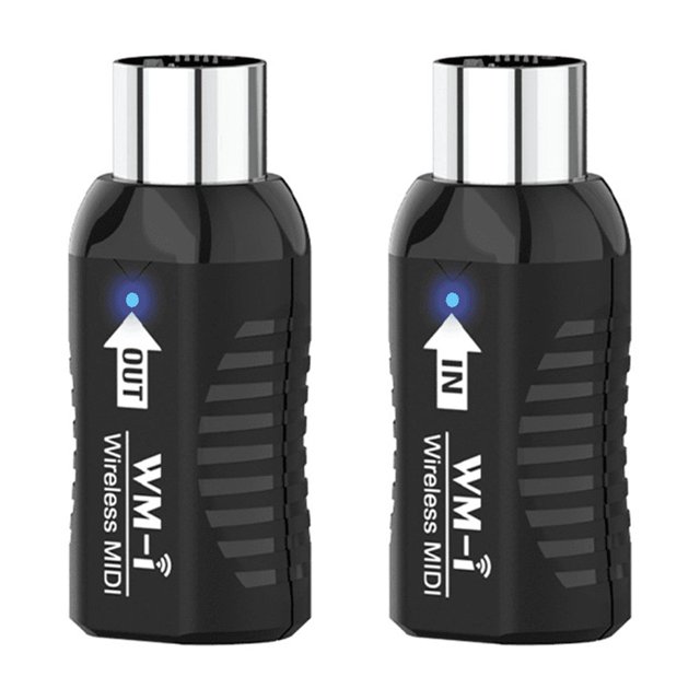 Ultra Low Latency Wireless MIDI System for Electric Guitar - Mini MIDI Wireless Transmission System Guitar Connectivity,1 x Wireless Transmitter 1 x Wireless Receiver 1 x USB Data Cable,Black