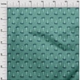thumbnail image 2 of oneOone Cotton Poplin Twill Dusty Teal Green Fabric Geometric & Floral Block Craft Projects Decor Fabric Printed By The Yard 56 Inch Wide, 2 of 4
