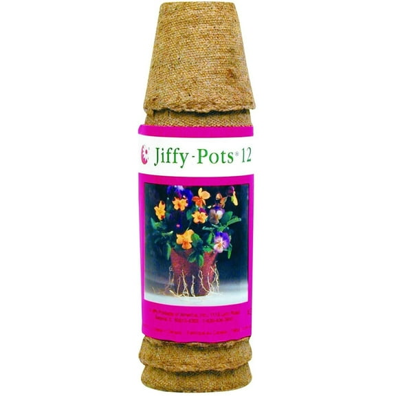 Ferry-Morse Round Plant Pot Set - Drainage Holes - 12 Piece, 2 1/2", Brown, Indoor