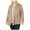 beige, variant on Womens Faux-Suede Jacket, Beige, Plus Size, 1X