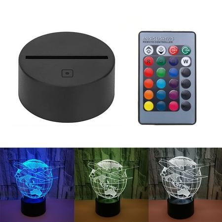 

3D LED Anime Plane Earth Train-Shaped Colorful Touch Night Light With Remote Controller For Home Use