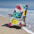 thumbnail image 4 of Multicolored Cat Beach Towel Pool Camping SwimmingTowels Blanket, 4 of 8