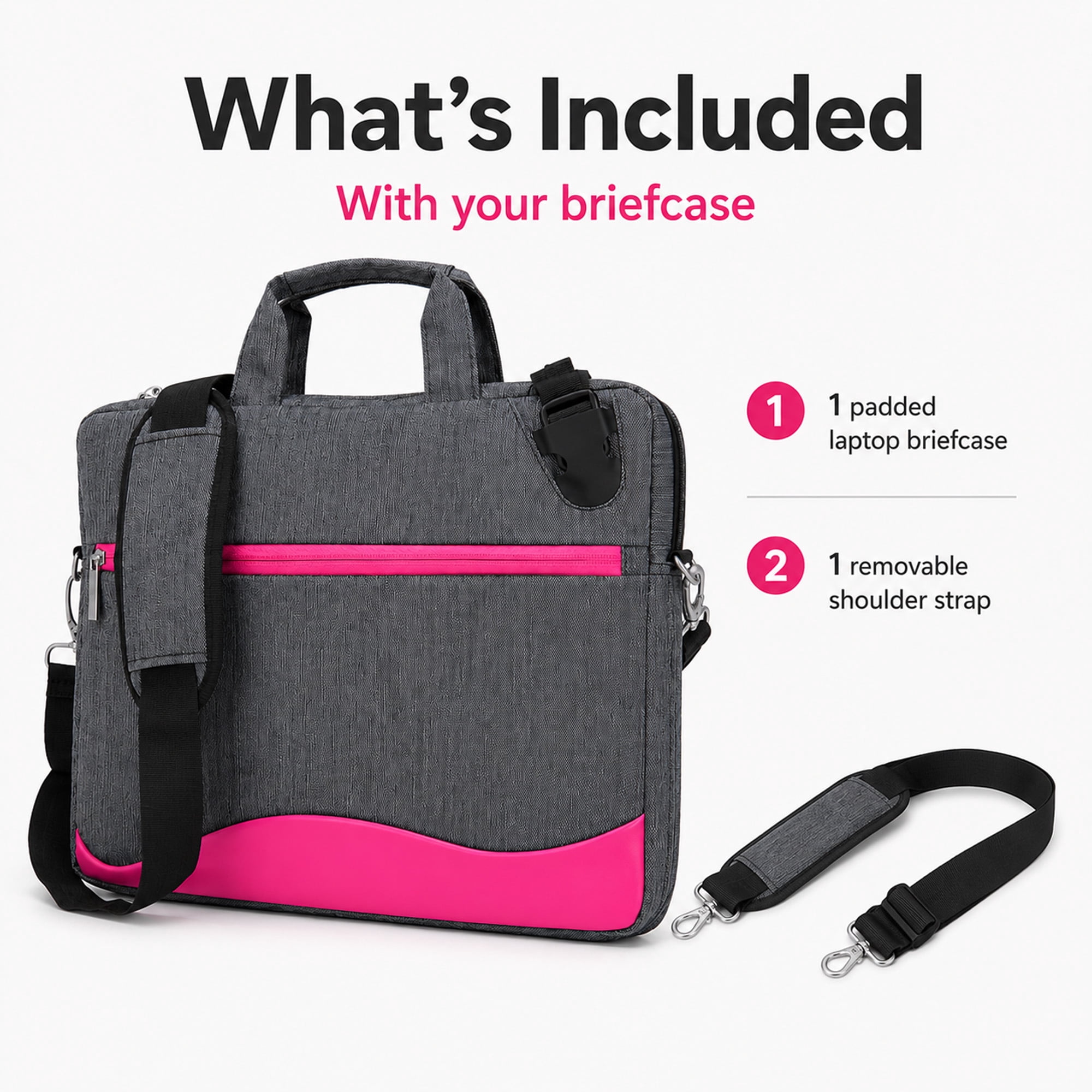 Vangoddy Wave 13-Inch Padded Laptop Briefcase with Removable Shoulder Strap, Water-Resistant Messenger Bag