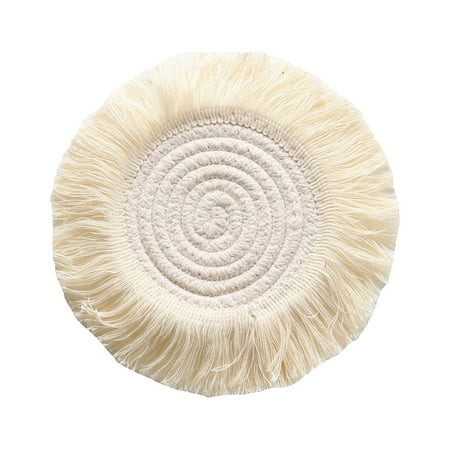

JPLZi 12cm Cotton Insulation Mat Meal Mat Woven Anti Scalding Table Mat Bowl Mat Nordic Simple Pot Mat Cotton Insulation Mat