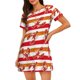 thumbnail image 1 of Easygdp Red Lobster Camisón de manga corta para mujer, informal, estampado, 1 of 6