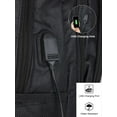 thumbnail image 6 of Gustave Travel Laptop Backpack Water Resistant 15.6" Business Computer Bag Rucksack Large College Bookbag for Men Women with USB Charger Port "Black", 6 of 10