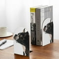 thumbnail image 5 of Susaid Black And White Boston Terrier Print Wooden Bookends Decorative Book Ends for Shelves Heavy Books Holder Organizer Non-Slip Desk Book End for Kids Room Office School 1 Pairs, 5 of 8
