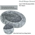 thumbnail image 2 of Oval Calming Donut Cuddler Dog Bed,Shag Faux Fur Cat Bed Washable Round Pillow Pet Bed(30"/36"/43") for Small Medium Dogs (XL(36"x27"x7"), Grey), 2 of 6
